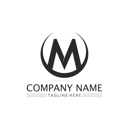 M Letter Logo Template vector illustration designのイラスト素材