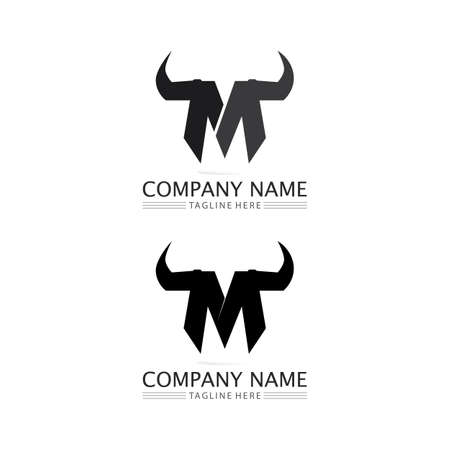M Letter Logo Template vector illustration design logo for business and identityのイラスト素材