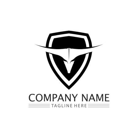 Bull buffalo head cow animal  mascot logo design vector for sport horn buffalo animal mammals head logo wild matadorのイラスト素材