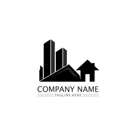 Real estate and home buildings vector logo icons templateのイラスト素材
