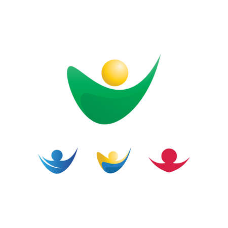 People logo, Team, Succes people work, Group and Community, Group Company and Business logo vector and design Care, Family icon Succes logoのイラスト素材