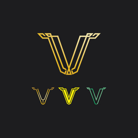 V Letter Logo Template vector icon illustrationのイラスト素材