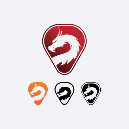Dragon vector icon animal fantasy illustration design logo templateのイラスト素材
