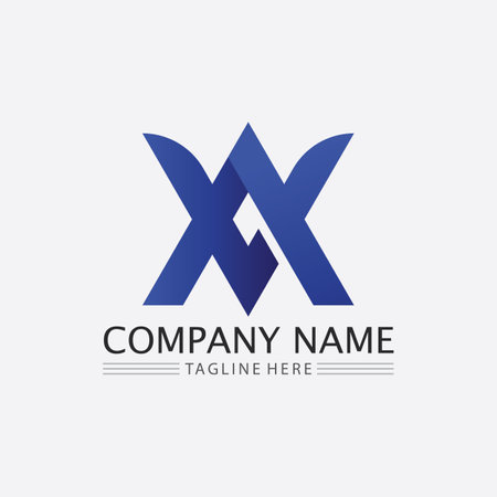 A Letter and font  Logo Template vector icon illustration designのイラスト素材