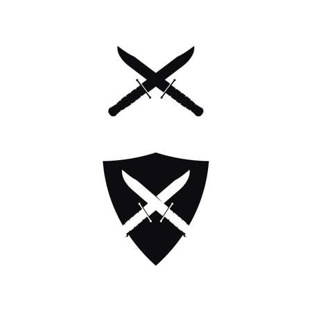 knife and Chef kitchen icon vector Cutlery Kitchen utensils symbol for cooking design logoのイラスト素材