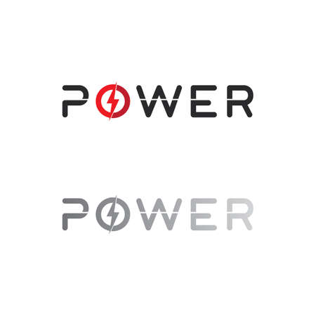 the power vector, flash ogo and thunderbolt and icon electricity illustration template designのイラスト素材