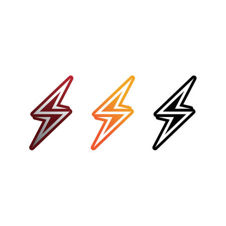 the power vector, flash ogo and thunderbolt and icon electricity illustration template designのイラスト素材