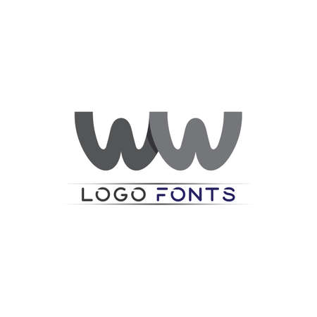 W Letter Logo Template vector illustration designのイラスト素材