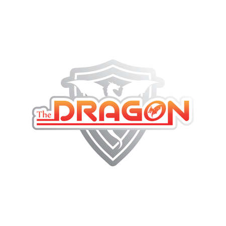 Dragon design logo vector icon illustration design logo template fantasy animalsのイラスト素材
