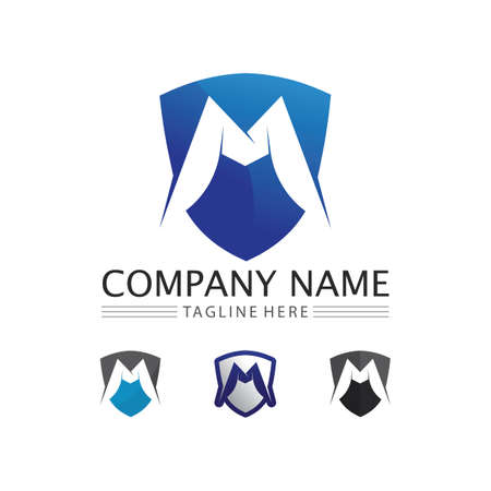 M Letter Logo Template vector illustration design logo for business and identityのイラスト素材
