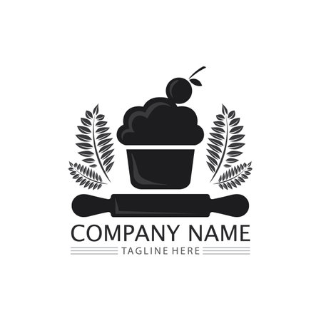 Cakes and Bakery icon logo design food vector bread vector, and symbol and icon foodのイラスト素材