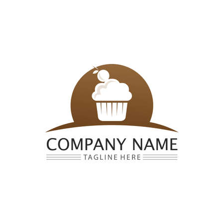 Cakes and Bakery icon logo design food vector bread vector, and symbol and icon foodのイラスト素材