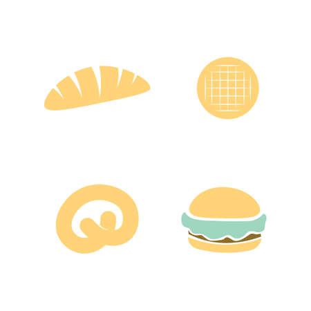 Cakes and Bakery icon logo design food vector bread vector, and symbol and icon foodのイラスト素材
