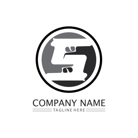 Gun logo and Army soldier sniper shot vector Design Illustration military shot revolverのイラスト素材