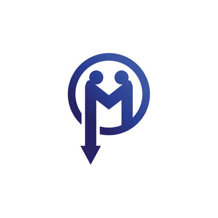 M Letter Logo Template vector illustration design logo for business and identityのイラスト素材