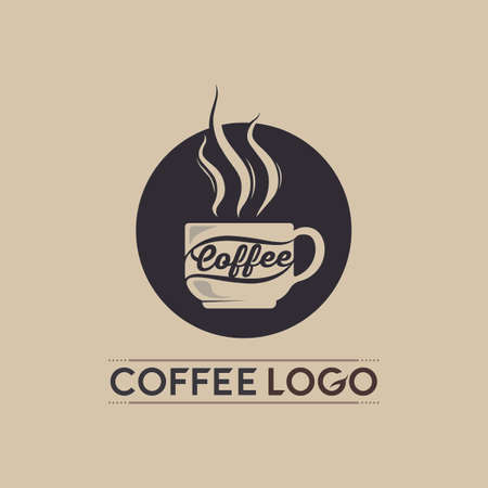 Coffee cup Logo Template vector icon designのイラスト素材