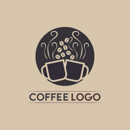 Coffee cup Logo Template vector icon designのイラスト素材