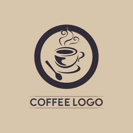 Coffee cup Logo Template vector icon designのイラスト素材