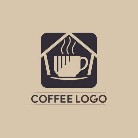 Coffee cup Logo Template vector icon designのイラスト素材