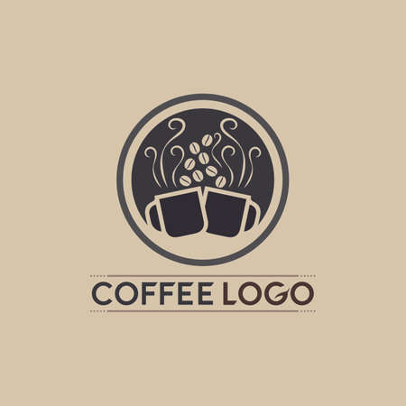 Coffee cup Logo Template vector icon designのイラスト素材