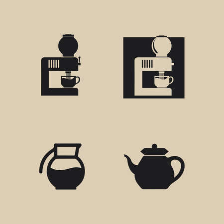 Coffee cup Logo hot drink coffe and tea icon  Template vector icon designのイラスト素材