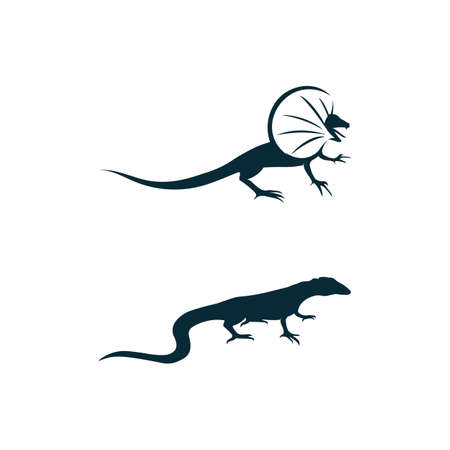 lizard animal vector salamander gecko crocodile and reptiles design logoのイラスト素材