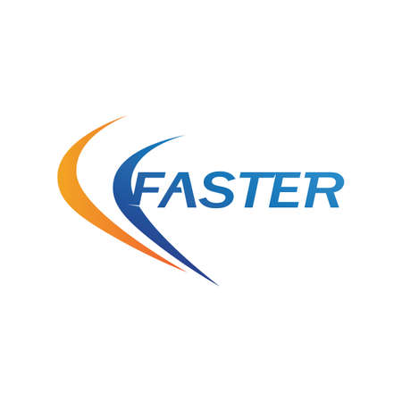 Faster Logo Template vector icon illustration designのイラスト素材