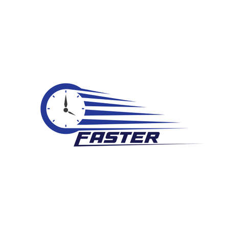 Faster Logo Template vector icon illustration designのイラスト素材