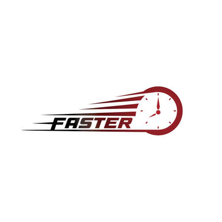 Faster Logo Template vector icon illustration designのイラスト素材