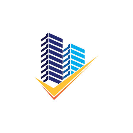 Real estate and home buildings vector  icons templateのイラスト素材