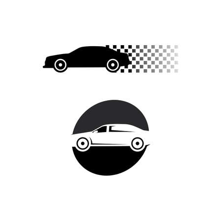 Car icons and vector logo automobiles for travel truck bus and other transport vector signs design illustrationのイラスト素材