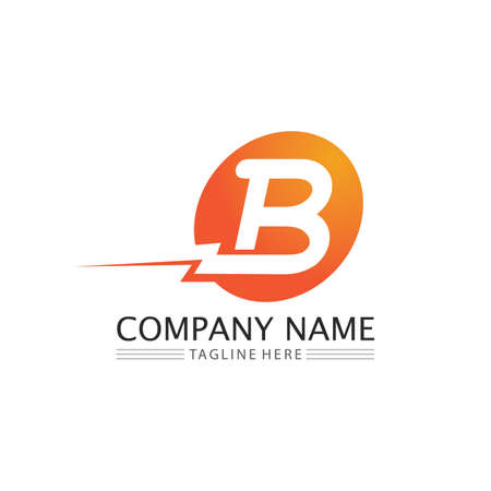 B font and Letter b logo design with modern concept. Icon letter b vector illustration templateのイラスト素材