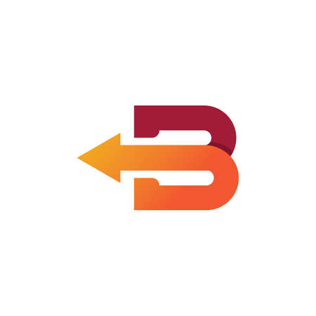 B font and Letter b logo design with modern concept. Icon letter b vector illustration templateのイラスト素材