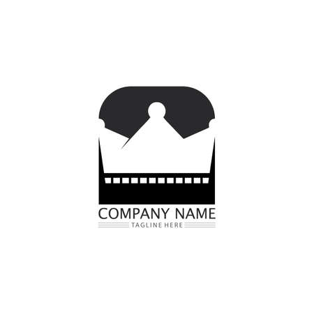 Crown Logo king logo queen logo, princess, Template vector icon illustration design imperial, royal, and  succes logo businessのイラスト素材