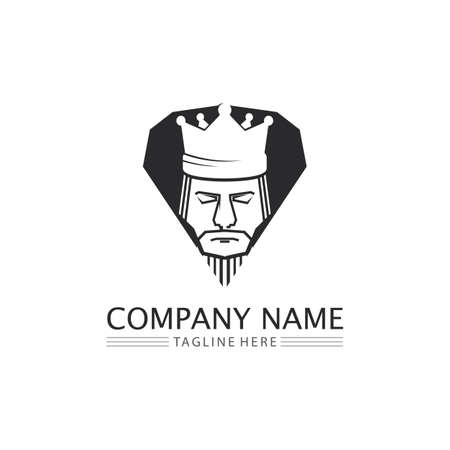 Crown Logo king logo queen logo, princess, Template vector icon illustration design imperial, royal, and  succes logo businessのイラスト素材
