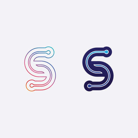 S font and letter logo Business corporate S letter logo design vectorのイラスト素材