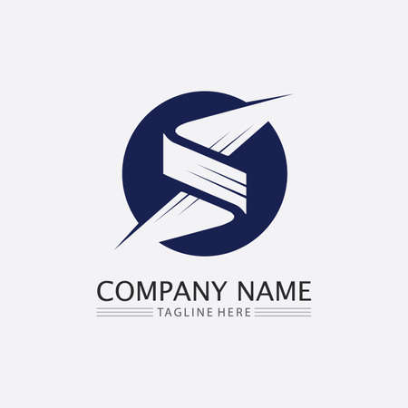 S font and letter logo Business corporate S letter logo design vectorのイラスト素材