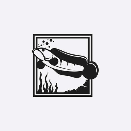 Channa Snakehead fish, Predator Fish, animal underwater design, logo, and illustrationのイラスト素材
