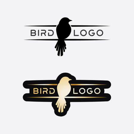 Birds and swallow dove logo design and vector animal wings and flying birdのイラスト素材