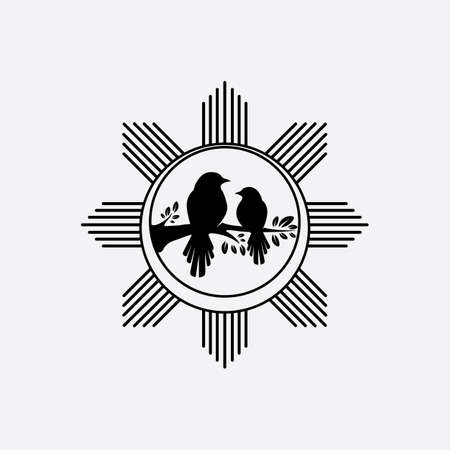 Birds and swallow dove  design and vector animal wings and flying birdのイラスト素材