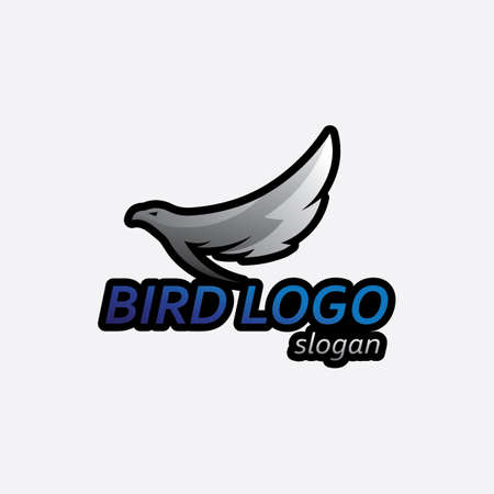 Birds and swallow dove logo design and vector animal wings and flying birdのイラスト素材