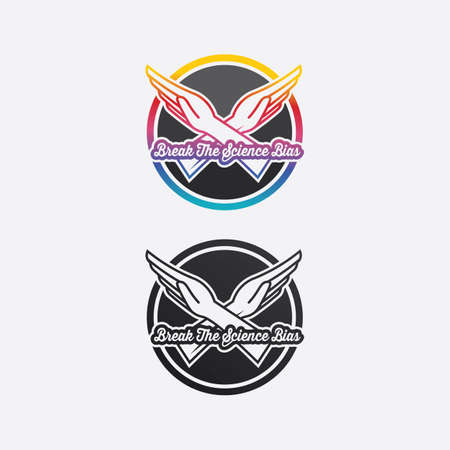 Break The Science Bias and International Women's Day banner design graphic, vector, Women of different ethnicities stand side by side together illustration #BreakTheBiasのイラスト素材