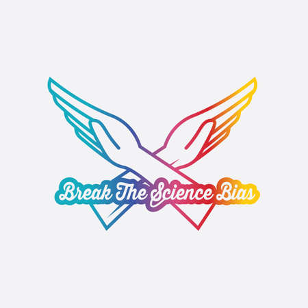Break The Science Bias and International Women's Day banner design graphic, vector, Women of...