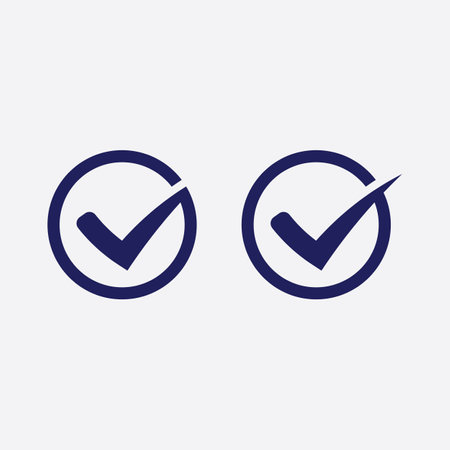 Checklist check mark logo vector or icon. Tick symbol in green color illustration. Accept okey symbol for approvement or cheklist designのイラスト素材