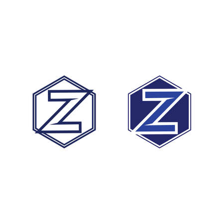 Z letter and font Z logo design vector identity illustrationのイラスト素材