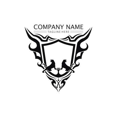 Tiger logo and mascot design animal Vector illustrationのイラスト素材