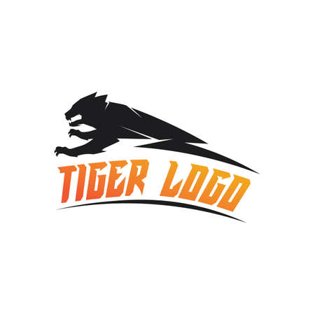 Tiger logo and mascot design animal Vector illustrationのイラスト素材