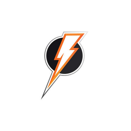 the power vector, flash ogo and thunderbolt and icon electricity illustration template designのイラスト素材