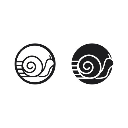 snail logo template vector icon illustration design graphicのイラスト素材