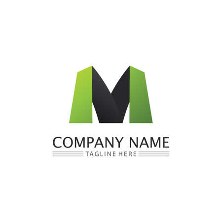 M Letter Logo Template vector illustration design logo for business and identityのイラスト素材